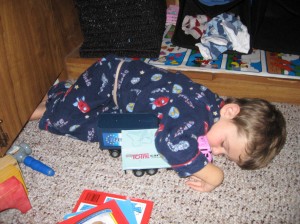 Who needs books when you can have a nice cuddly toy truck?